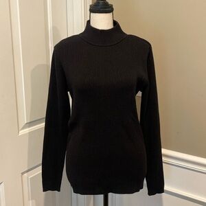 NWT Karen Scott size small black turtleneck sweater.